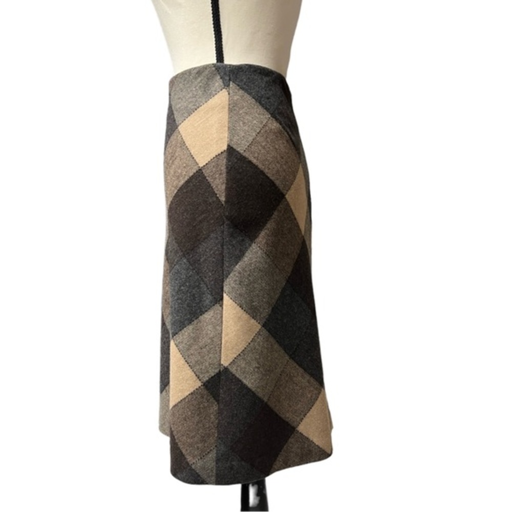 GAP Plaid Mini Skirt in Black, Brown & Cream - Picture 4 of 12